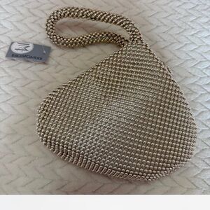 Jessica McClintock Gold Beaded Wristlet